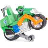 imagePaw Patrol Moto Pups Chases Deluxe Pull Back Motorcycle Vehicle with Wheelie Feature and Toy FigureRocky