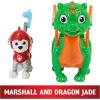 imagePaw Patrol Rescue Knights Chase and Dragon Draco Action Figures Set Kids Toys for Ages 3 and upMarshall and Dragon Jade