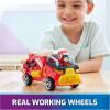 imagePaw Patrol The Mighty Movie Firetruck Toy with Marshall Mighty Pups Action Figure Lights and Sounds Kids Toys for Boys ampamp Girls 3Red