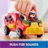 imagePaw Patrol The Mighty Movie Firetruck Toy with Marshall Mighty Pups Action Figure Lights and Sounds Kids Toys for Boys ampamp Girls 3Red