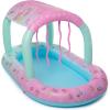 imageSwimways Paw Patrol Deluxe Inflatable Pool Above Ground Pool with Canopy and Fast Inflation for Kids Aged 3 ampamp UpDisney Princess Ariel