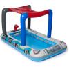 imageSwimways Paw Patrol Deluxe Inflatable Pool Above Ground Pool with Canopy and Fast Inflation for Kids Aged 3 ampamp UpPaw Patrol