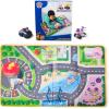 imagePAW Patrol Pup Squad Adventure Bay Playmat 33Inch Foldable Mat with Exclusive Chase and Humdinger Vehicles Kids Toys for Boys ampamp Girls Ages 3 and Up
