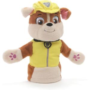 imageGUND Paw Patrol Rubble Hand Puppet Plush Stuffed Animal Dog Yellow 11quot