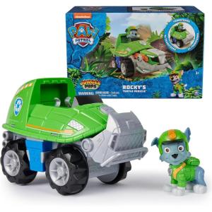 imagePAW Patrol Jungle Pups Rocky Snapping Turtle Vehicle Toy Truck with Collectible Action Figure Kids Toys for Boys ampamp Girls Ages 3 and Up