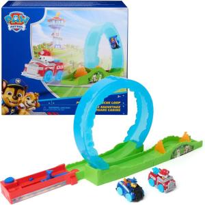 imagePAW Patrol Pup Squad Rescue Loop Track Playset with Chase ampamp Marshall Pup Squad Toy Cars ampamp Vehicle Launcher Kids Toys for Boys ampamp Girls Ages 3 and Up