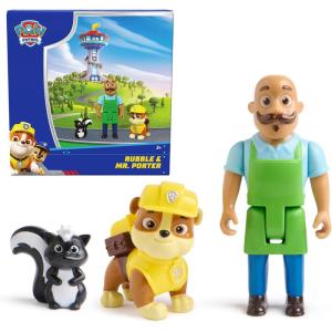 imagePAW Patrol Rubble ampamp Mr Porter Figure Pack with Skunk Toy Figure Kids Toys for Boys ampamp Girls Ages 3 and Up
