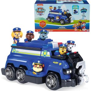 imagePAW Patrol Team Cruiser Large Scale Vehicle with Exclusive Chase Marshall Skye Rubble Rocky ampamp Zuma Action Figures Toys for Boys ampamp Girls Ages 3Chase Team Cruiser