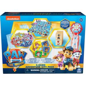 imagePAW Patrol The Movie 4Game Adventure City Pack Memory Match PopUp Wooden Dominoes ampamp Lookout Games PAW Patrol Toys for Kids Ages 4 and up4 Game Bundle