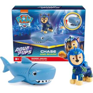 imagePaw Patrol Aqua Pups Chase and Shark Action Figures Set Kids Toys for Ages 3 and upAqua Pups  Chase Figure