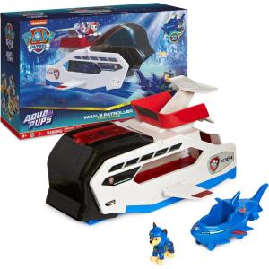 imagePaw Patrol Aqua Pups Whale Patroller Team Vehicle with Chase Action Figure Toy Car and Vehicle Launcher Kids Toys for Ages 3 and up