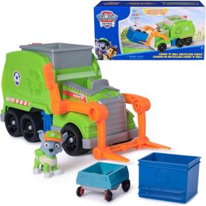 imagePaw Patrol Crush N Roll Recycling Truck with Rocky Action Figure ampamp Transforming Compacted Trash Vehicle Kids Toys for Boys ampamp Girls Ages 3 and up