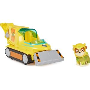 imagePaw Patrol Dino Rescue Rubbles Deluxe Rev Up Vehicle with Mystery Dinosaur FigureAqua Pups  Rubble Playset