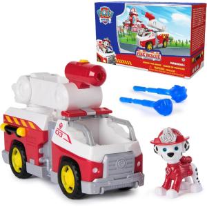 imagePaw Patrol Fire Rescue Chase Rescue Fire Cruiser with Action Figure Projectile Launcher and Toy Truck Kids Toys for Boys ampamp Girls Ages 3 and UpMarshall