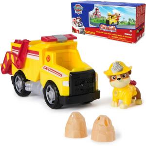 imagePaw Patrol Fire Rescue Chase Rescue Fire Cruiser with Action Figure Projectile Launcher and Toy Truck Kids Toys for Boys ampamp Girls Ages 3 and UpRubble