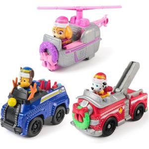 imagePaw Patrol Holiday Vehicle Bundle HolidayThemed Chase Marshall ampamp Skye Action Figures ampamp Rescue Vehicles Kids Toys for Boys ampamp Girls Ages 3 ampamp Up