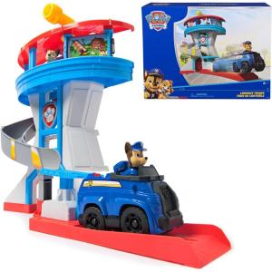 imagePaw Patrol Lookout Tower 20Inch Tower with Chase Action Figures Rescue Vehicle ampamp Launcher Kids Toys for Boys ampamp Girls Ages 3 and Up