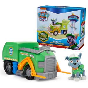 imagePaw Patrol Marshalls Firetruck Toy Truck with Collectible Action Figure Sustainably Minded Kids Toys for Boys ampamp Girls Ages 3 and UpRocky