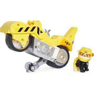 imagePaw Patrol Moto Pups Chases Deluxe Pull Back Motorcycle Vehicle with Wheelie Feature and Toy FigureRubble