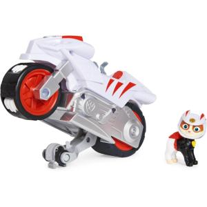 imagePaw Patrol Moto Pups Chases Deluxe Pull Back Motorcycle Vehicle with Wheelie Feature and Toy FigureWildcat