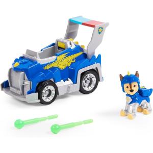 imagePaw Patrol Rescue Knights Chase Transforming Toy Car with Collectible Action Figure Kids Toys for Ages 3 and upChase