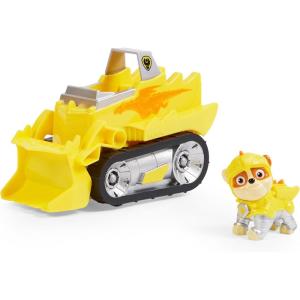imagePaw Patrol Rescue Knights Chase Transforming Toy Car with Collectible Action Figure Kids Toys for Ages 3 and upRubble