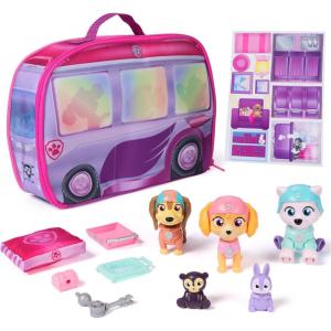 imagePaw Patrol Skyes World Pupcation Rescue Set with Skye Everest ampamp Liberty Bobble Head Toy Figures ampamp RV Camper Kids Toys for Boys ampamp Girls Ages 3 ampamp Up