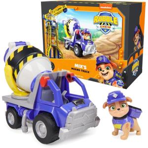 imageRubble ampamp Crew Rubbles Bulldozer Toy Truck with Movable Parts and a Collectible Action Figure Kids Toys for Ages 3 and UpMixs Cement Truck