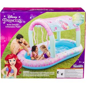 imageSwimways Paw Patrol Deluxe Inflatable Pool Above Ground Pool with Canopy and Fast Inflation for Kids Aged 3 ampamp UpDisney Princess Ariel